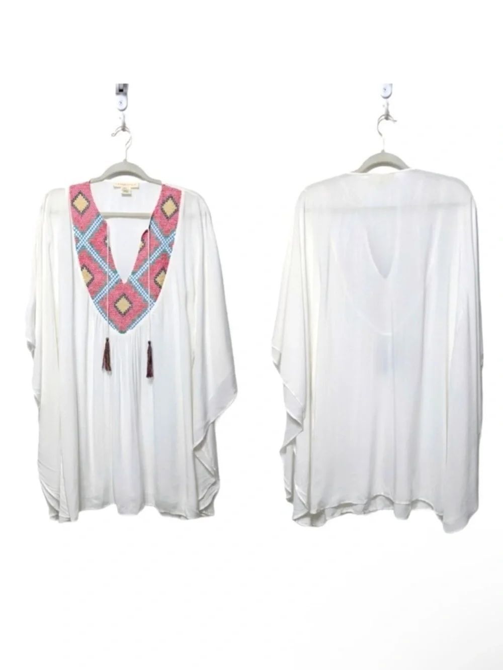 LOVESTITCH Embroidered Tunic Cover-up M/L - Picture 1 of 6
